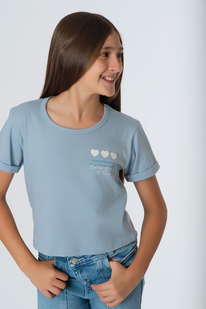 Camiseta Teens Oso Corazón | Básica Aesthetic