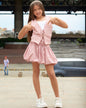 Conjunto Rosa Falda Globo con Moño