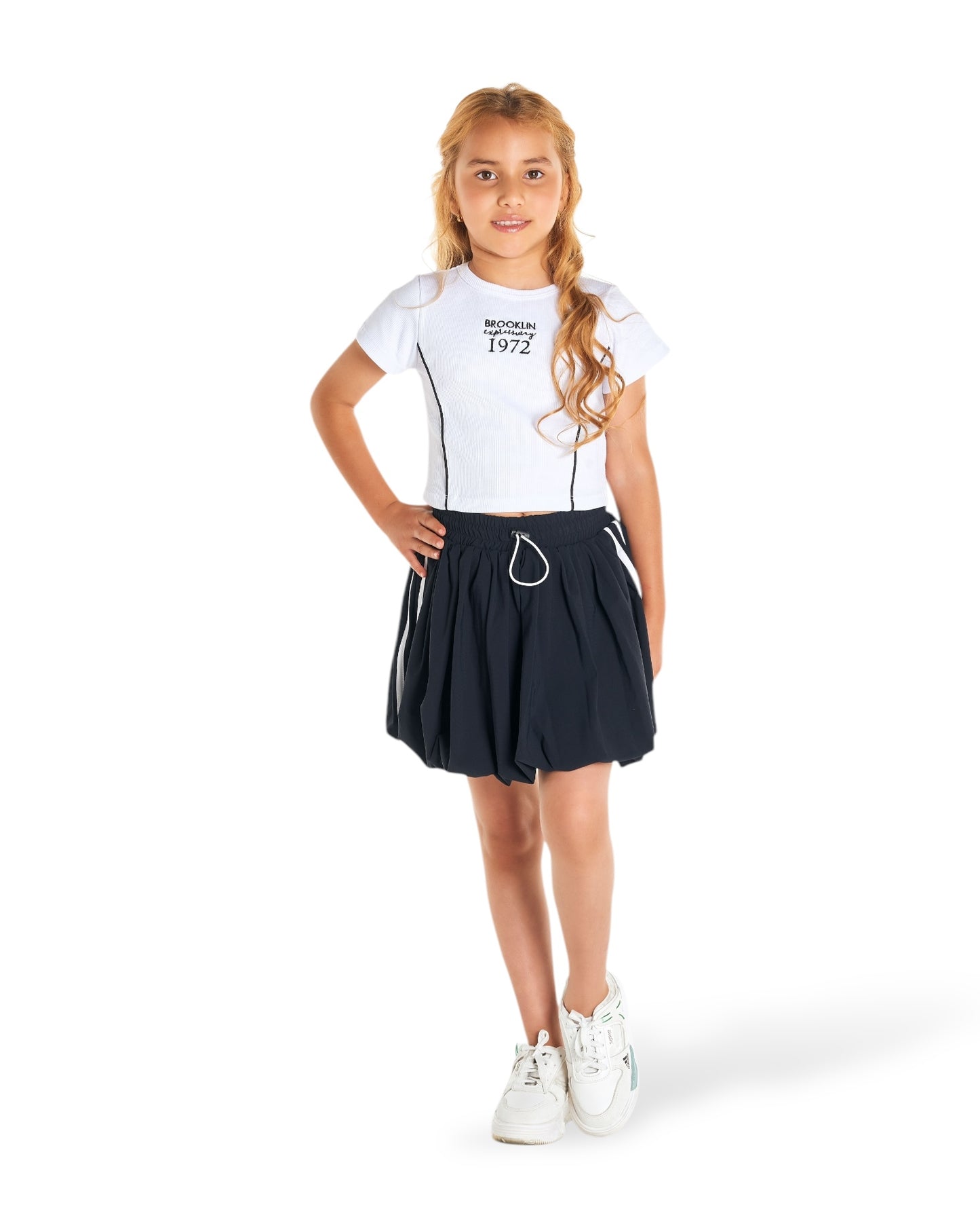 Conjunto falda globo negra