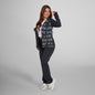 Conjunto dama con Chaleco de Manga Larga y Pantalón a Rayas