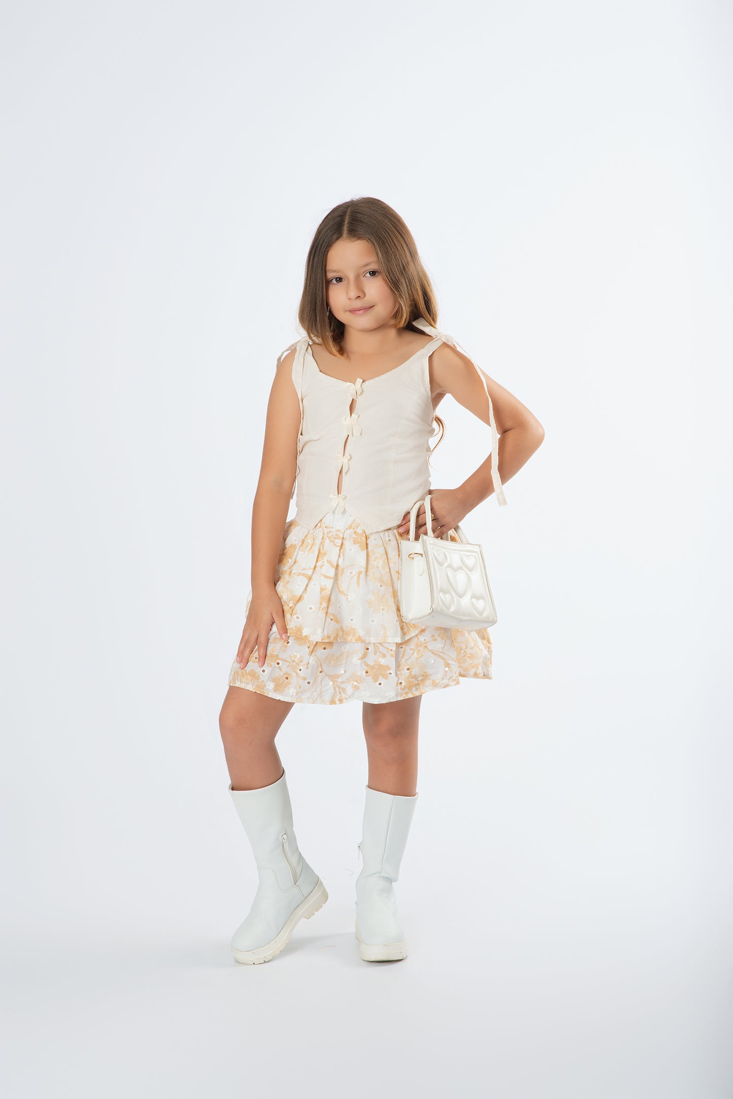 Set Falda Estampado | Top Popelina Vuelo