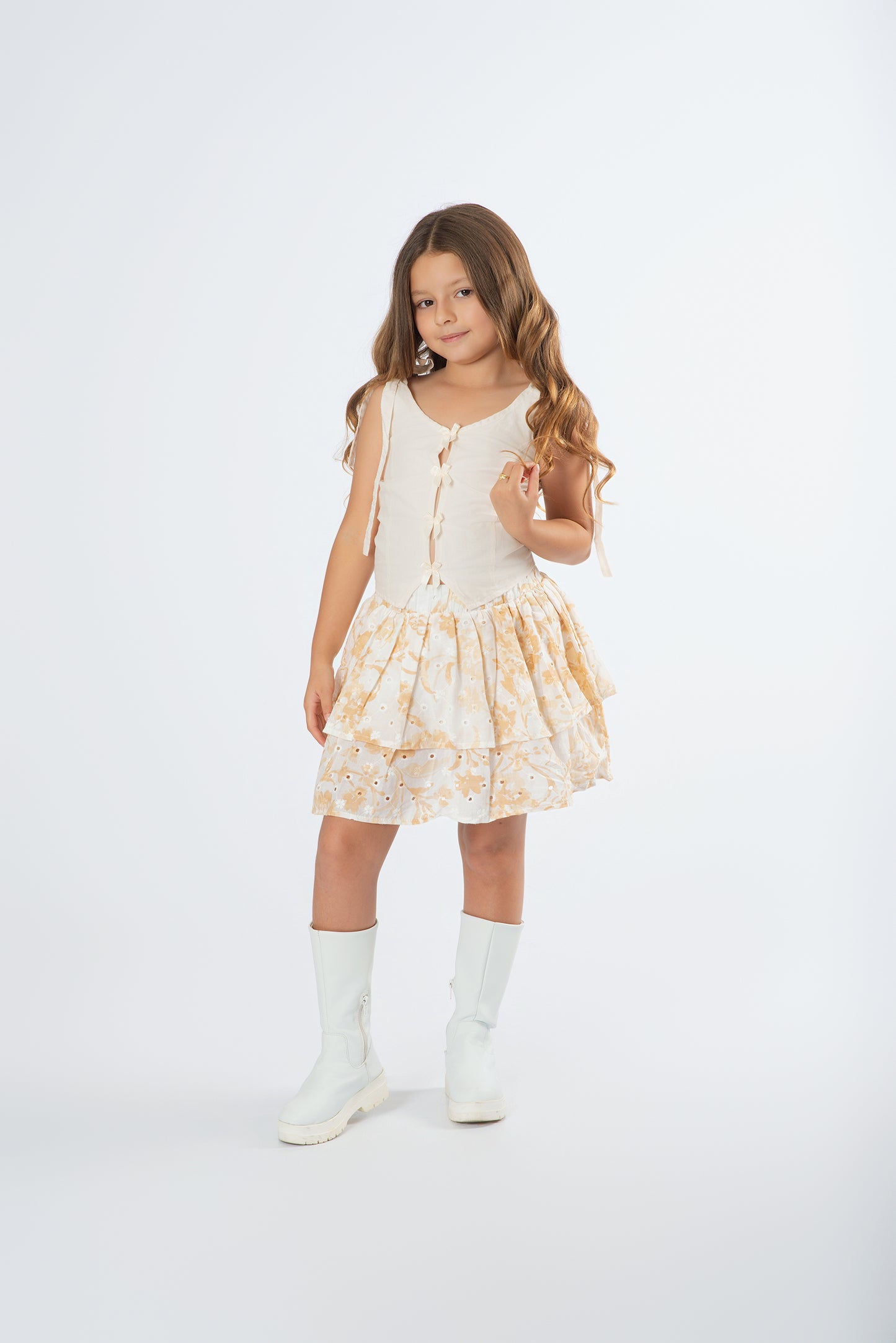 Set Falda Estampado | Top Popelina Vuelo