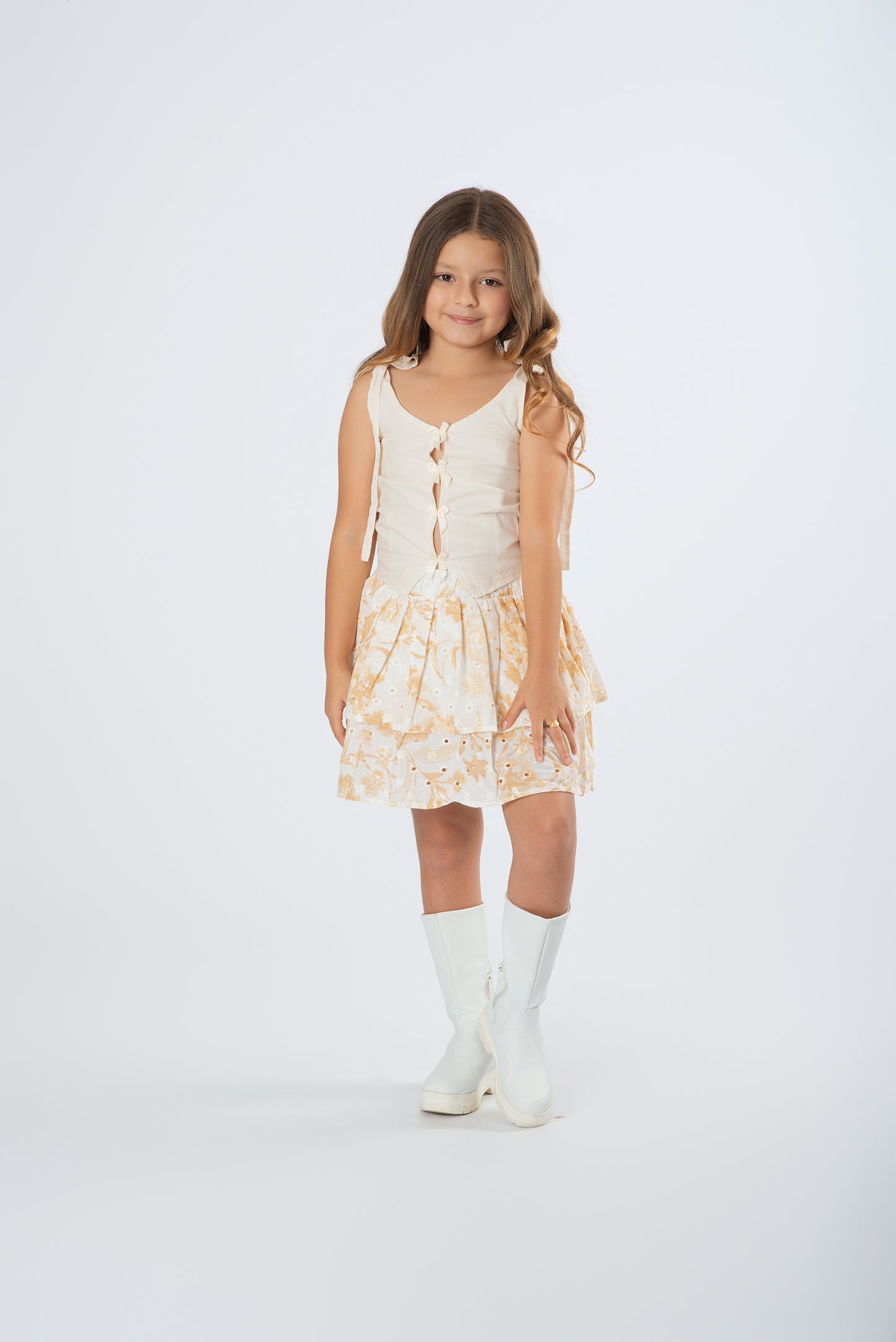 Set Falda Estampado | Top Popelina Vuelo