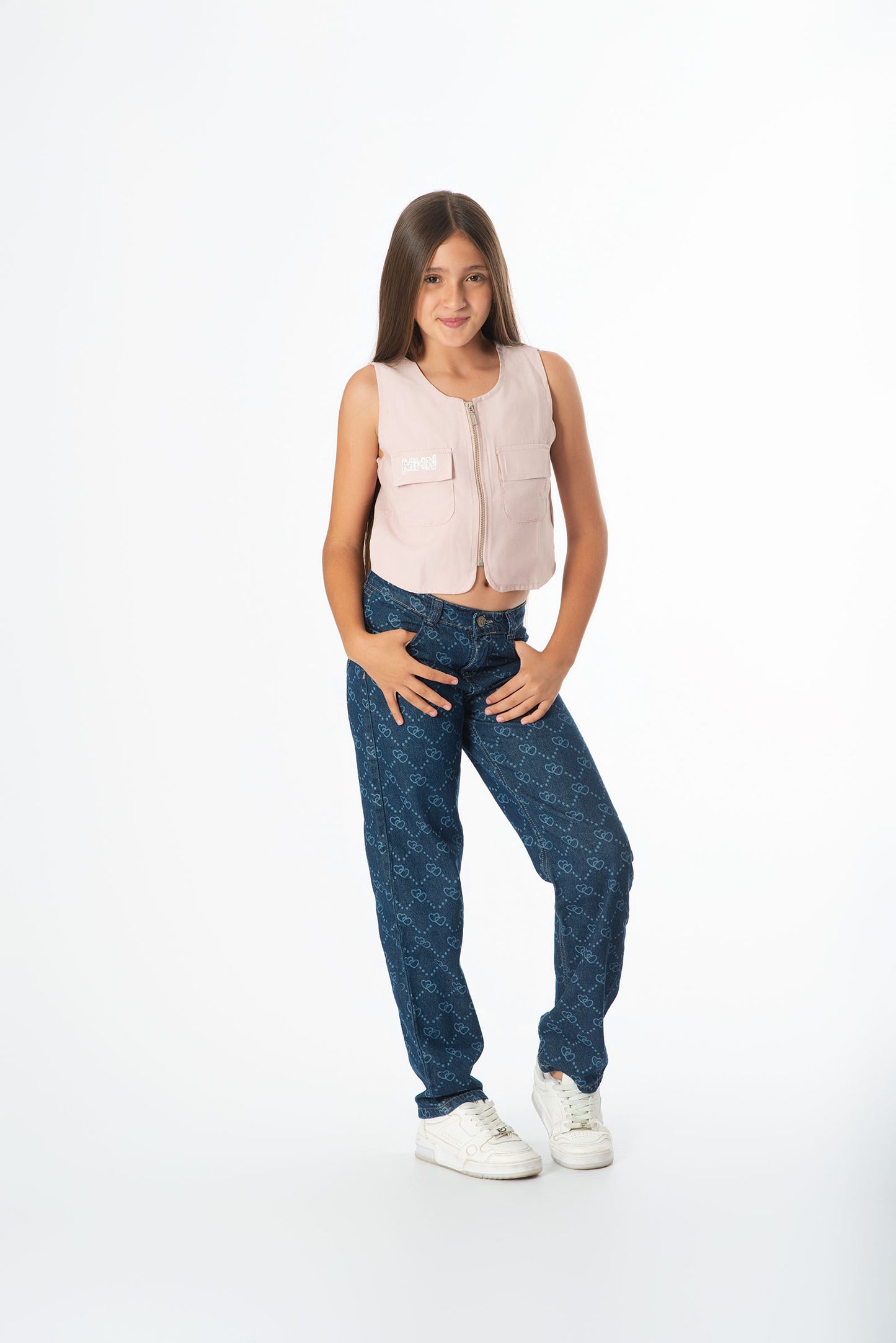Set Jeans Corazones | Chaleco