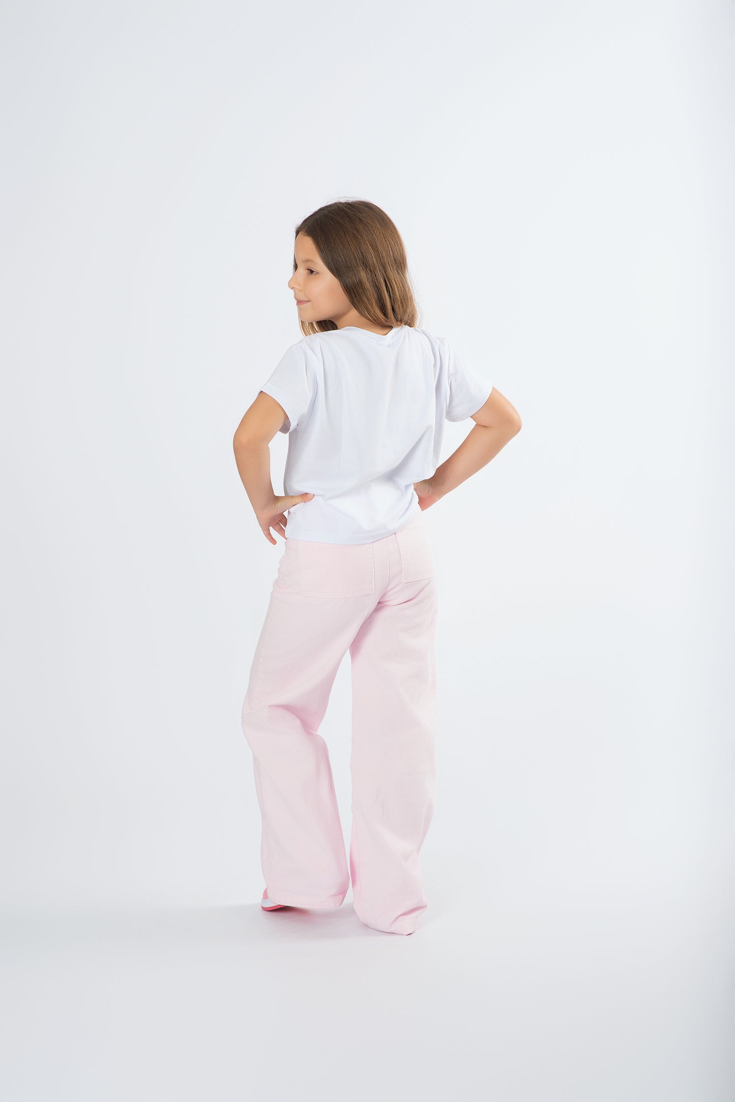 Conjunto Pantalón Wide Leg Perlas | Camiseta Flores y Lazo