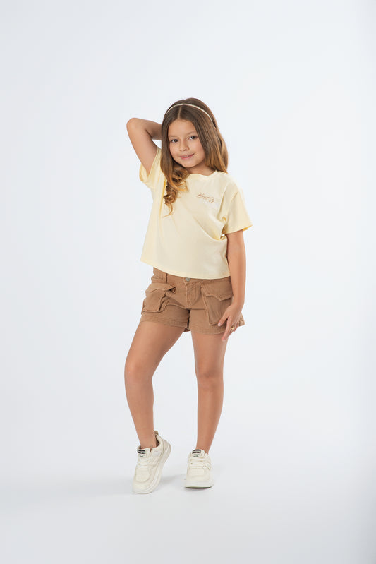 Set Short Con Blusa Oversize Juvenil