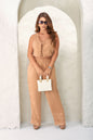Set de pantalón y top en rayón