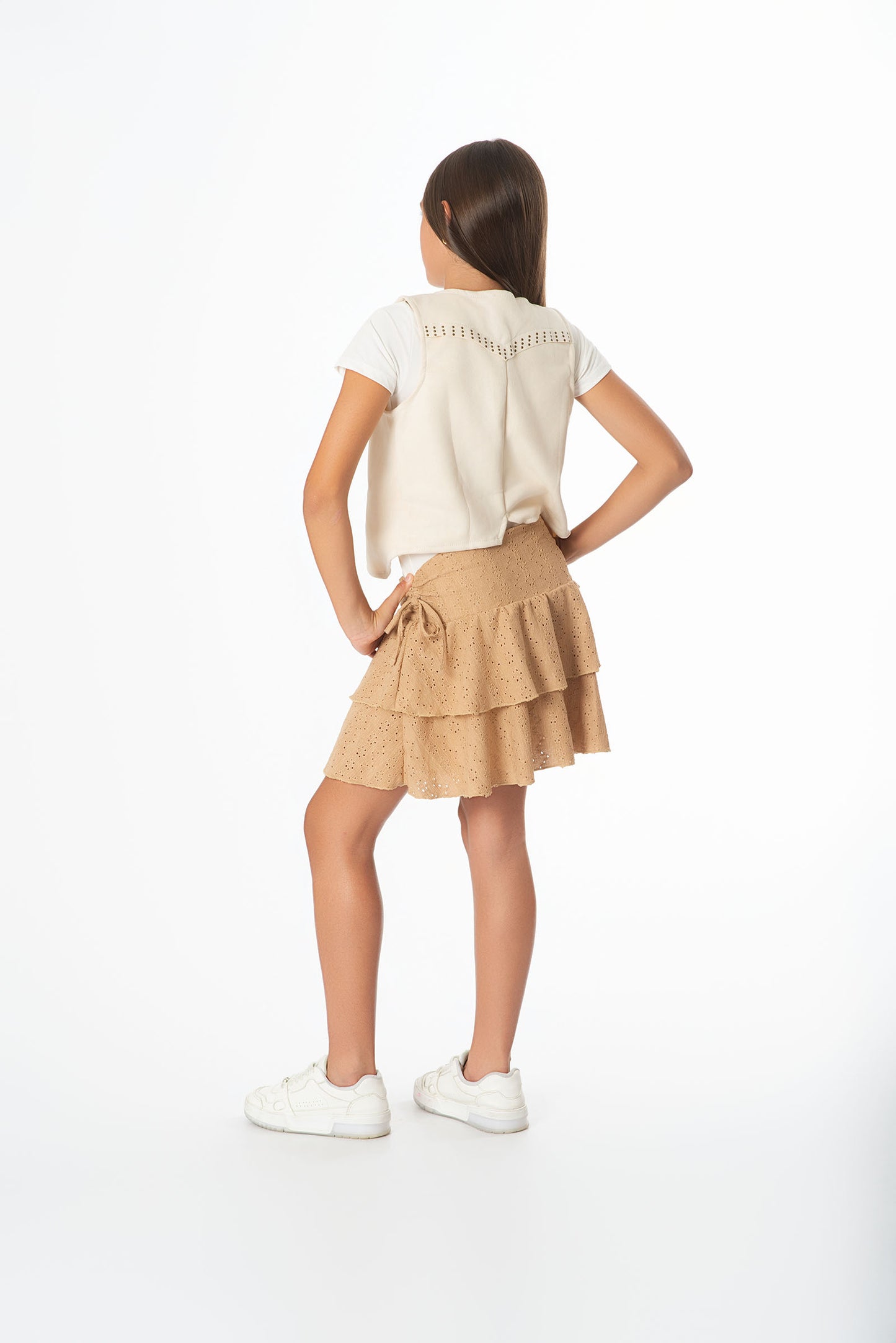 Conjunto Falda Ojalillo Juvenil | Chaleco