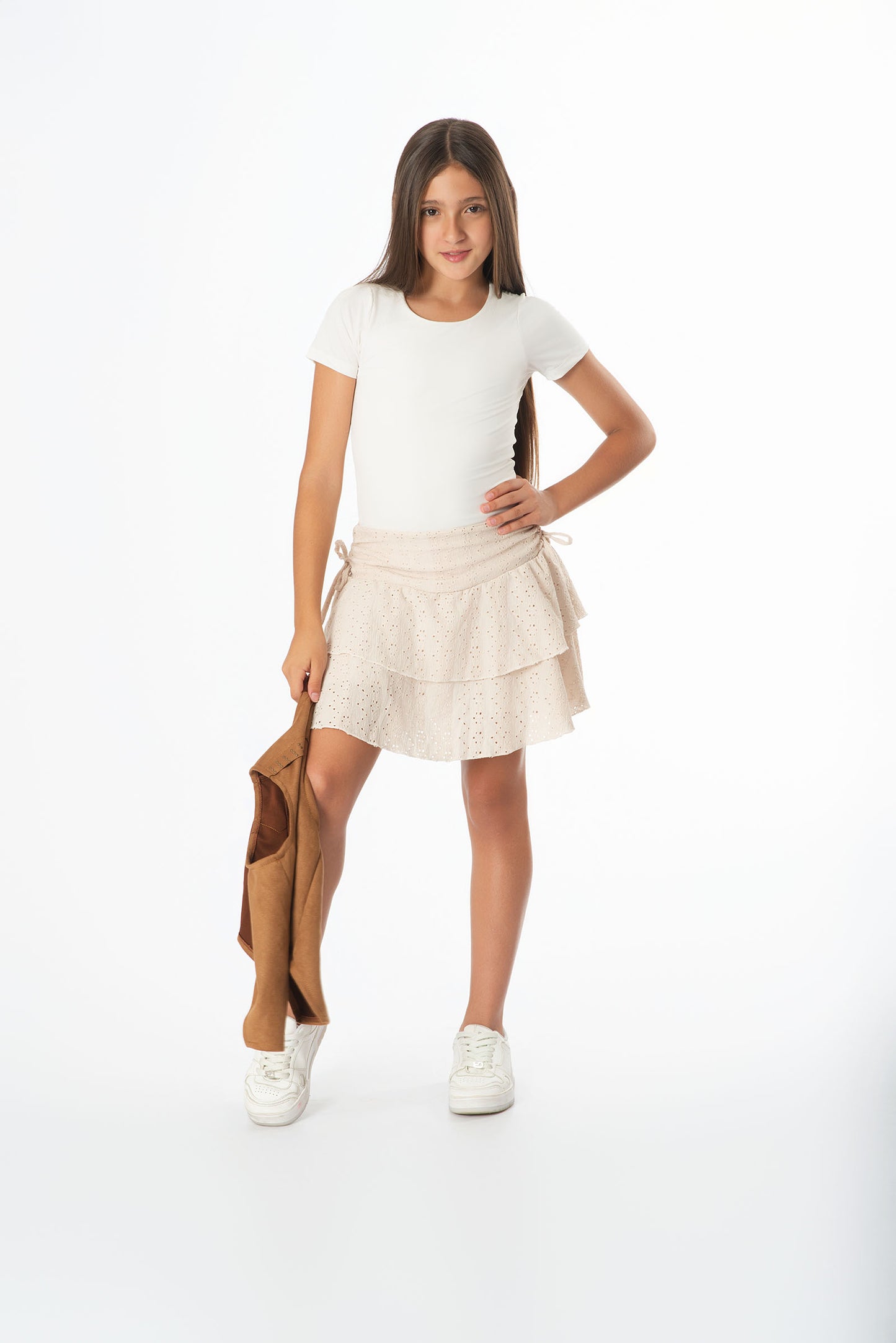 Conjunto Falda Ojalillo Juvenil | Chaleco