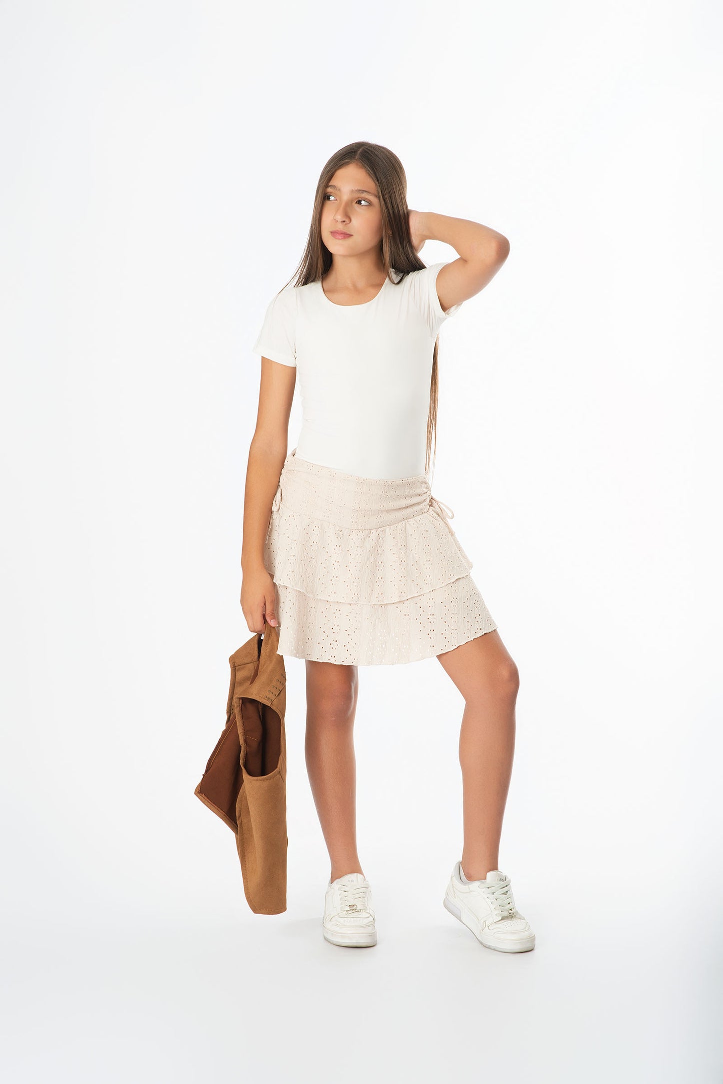 Conjunto Falda Ojalillo Juvenil | Chaleco