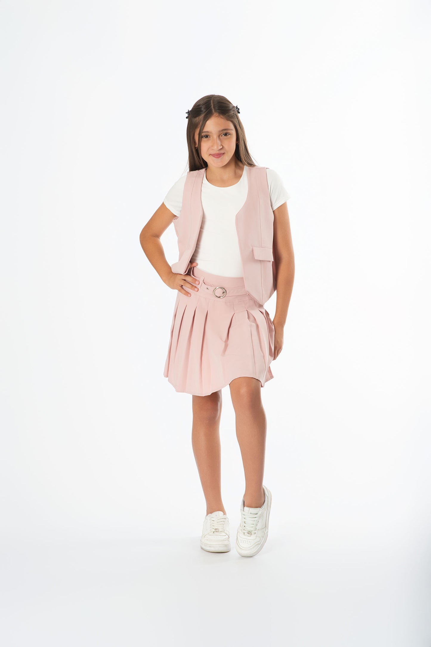 Conjunto Falda de Tablas + Top