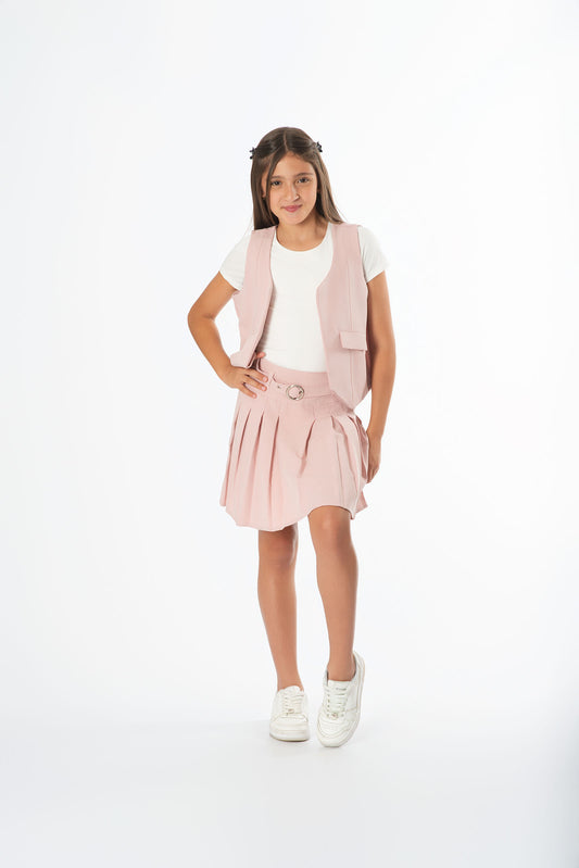 Conjunto Falda de Tablas + Top