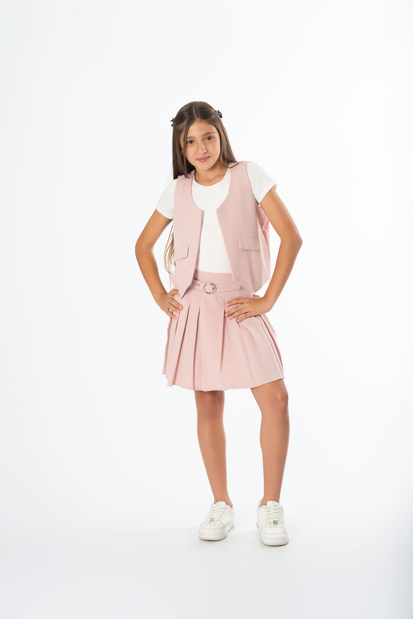 Conjunto Falda de Tablas + Top