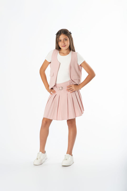 Conjunto Falda de Tablas + Top