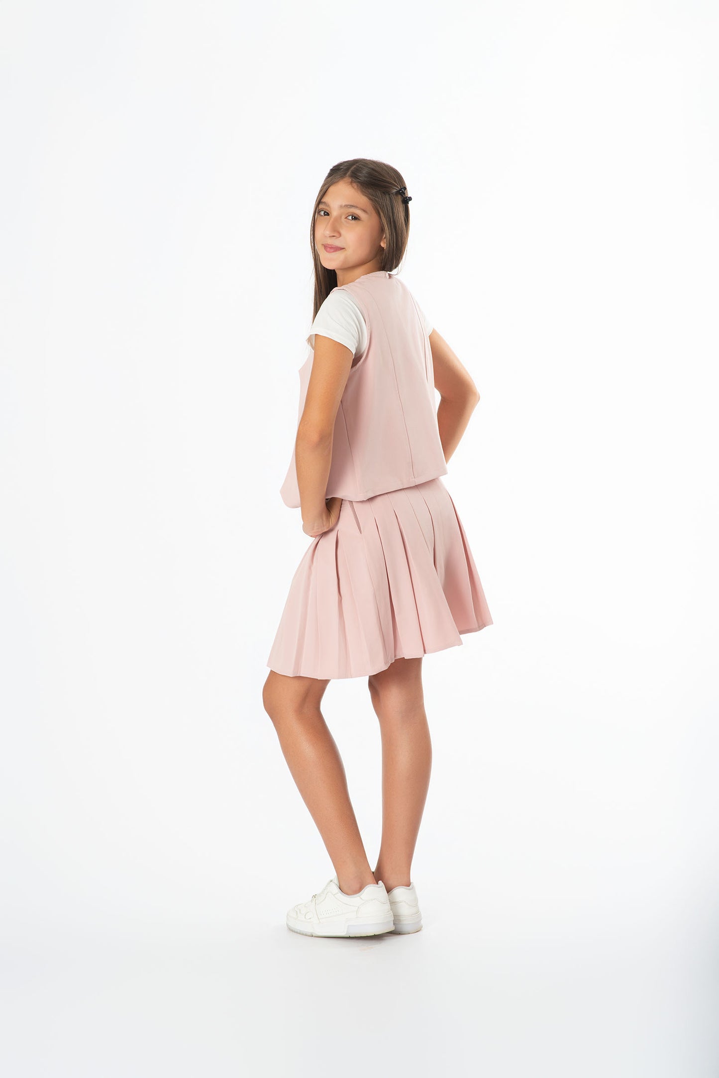 Conjunto Falda de Tablas + Top