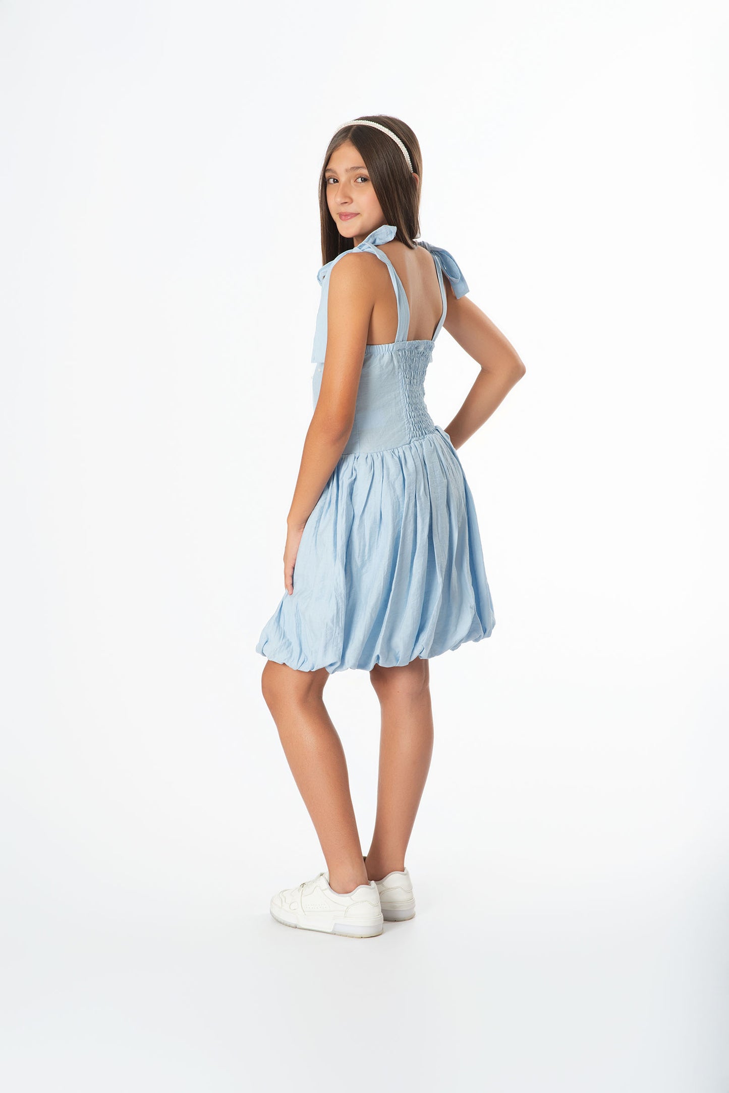 Vestido Globo Perlas