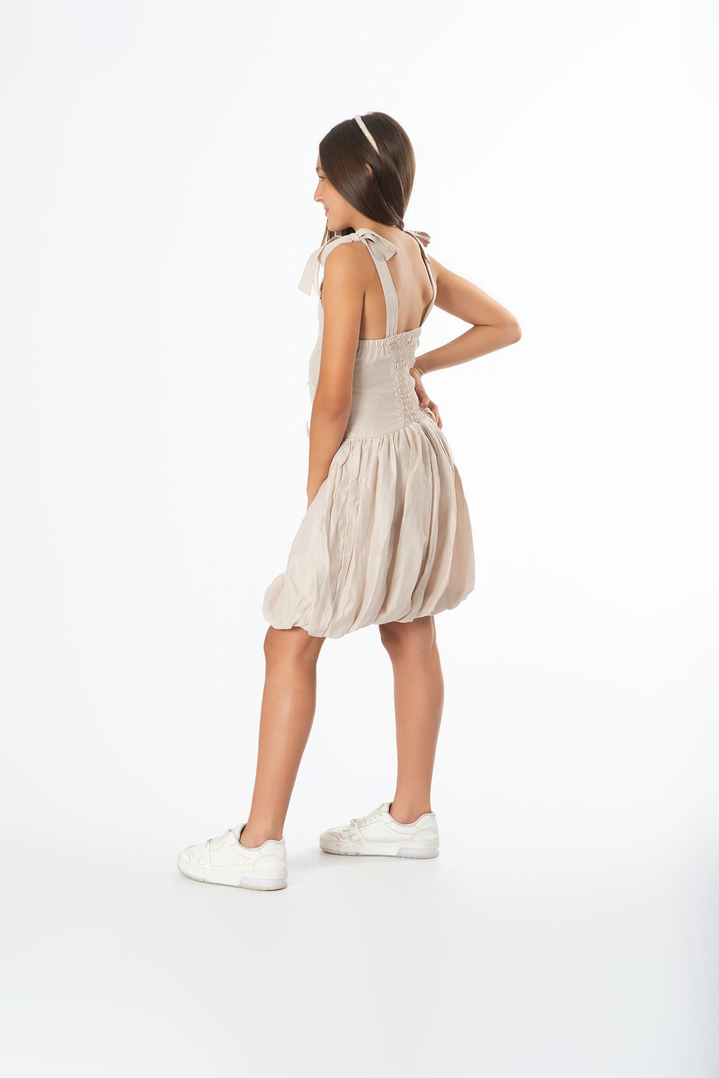 Vestido Globo Perlas