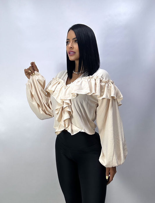 Blusa Boleros y Manga Globo