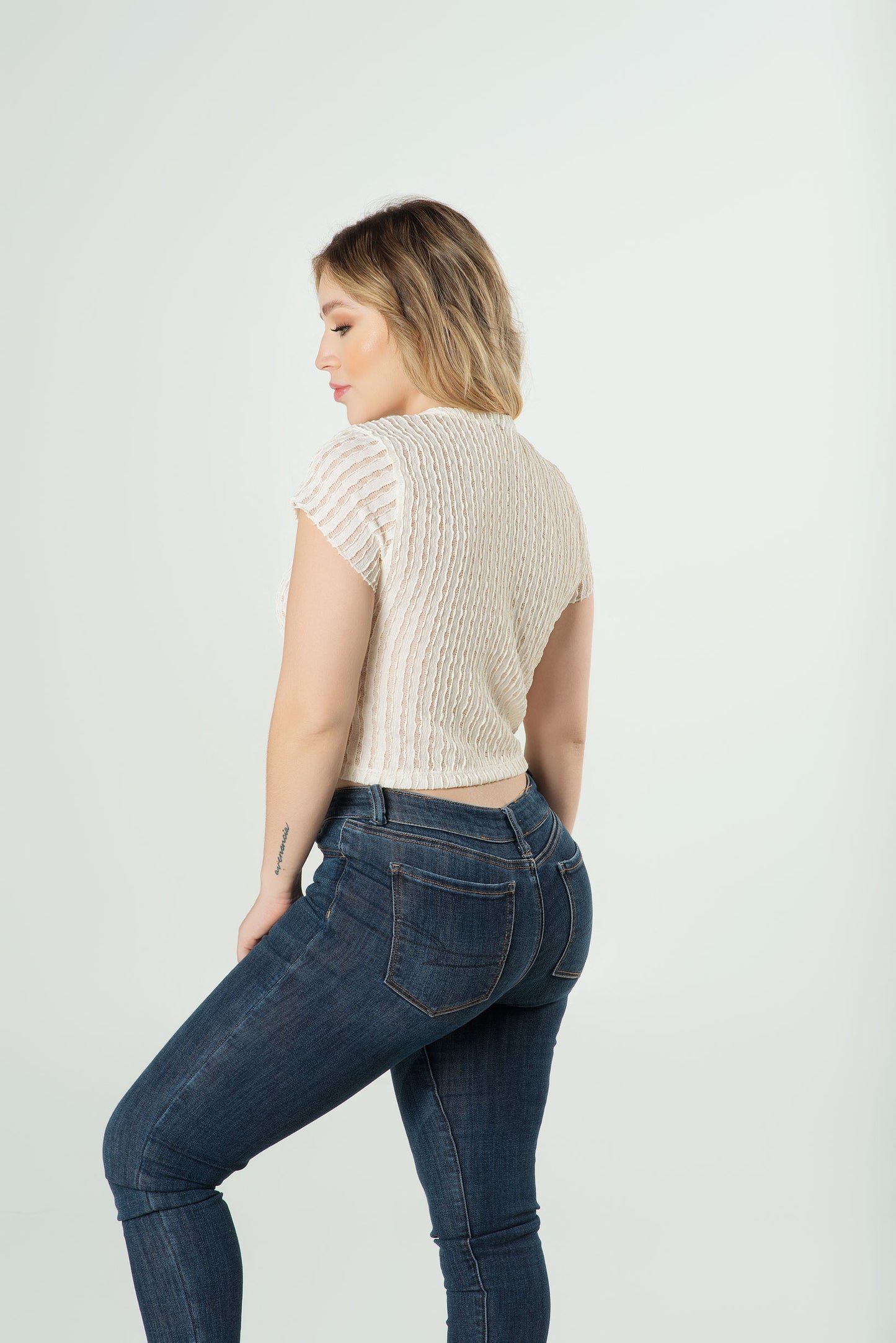 Blusa Botones Dorados Dama | Texturizada