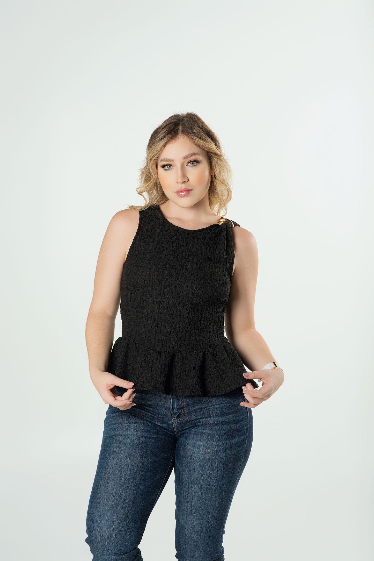 Blusa Bolero Ruedo Dama | Texturizada