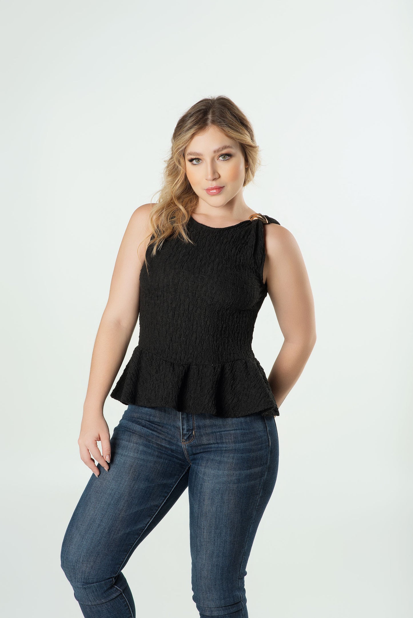 Blusa Bolero Ruedo Dama | Texturizada