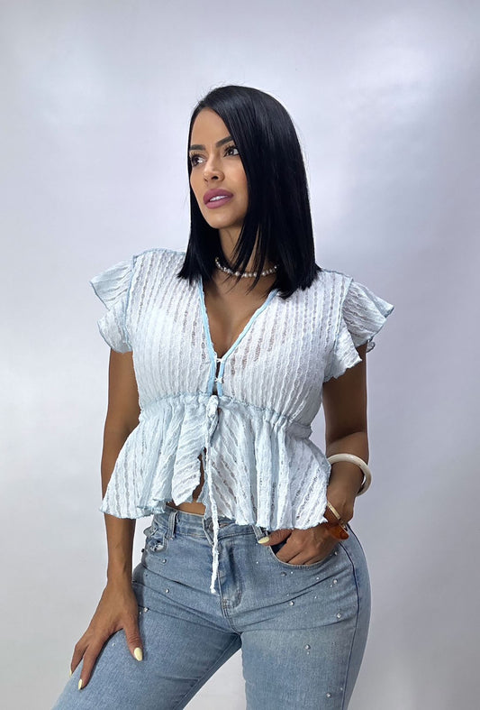 Blusa Bolero Texturizada