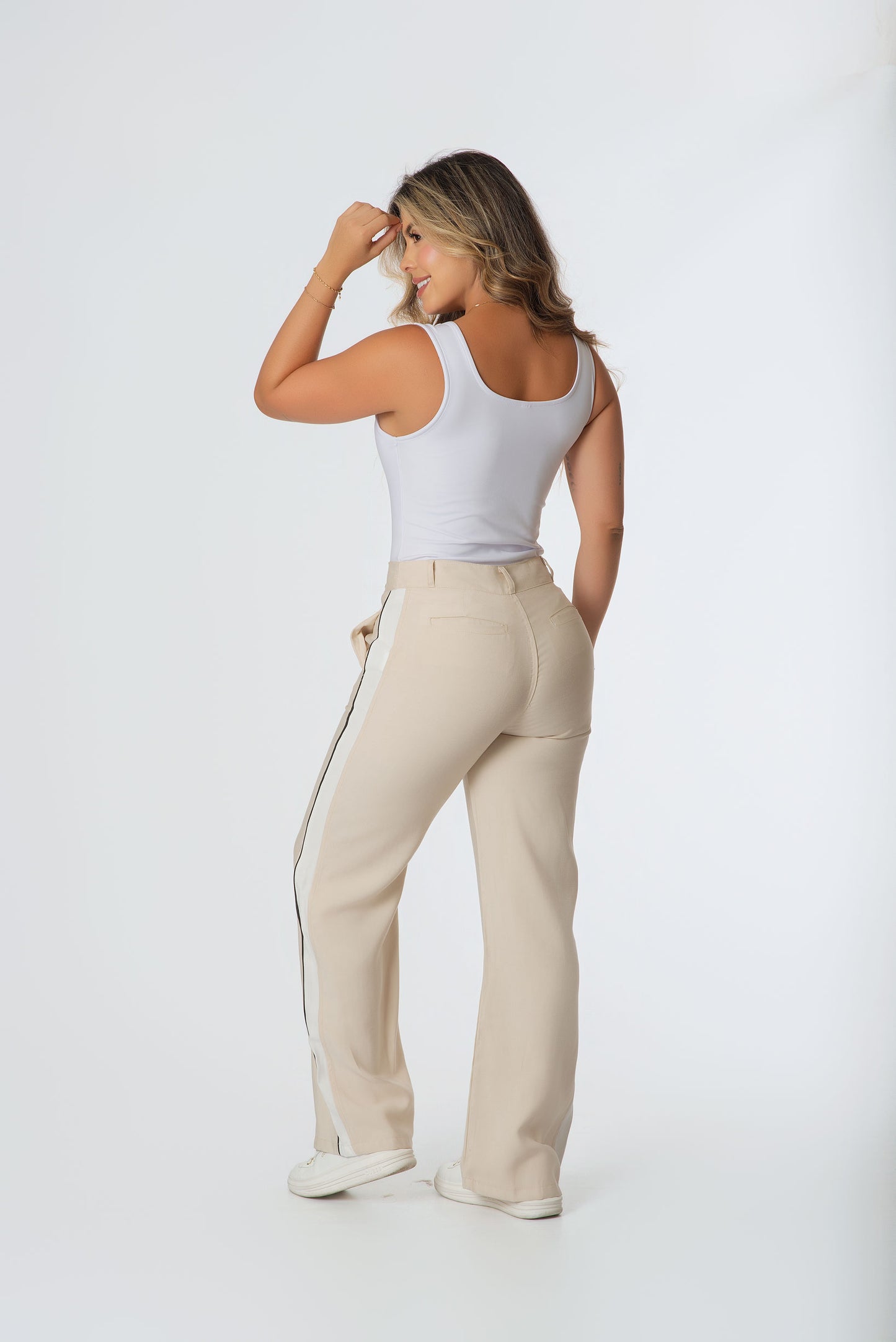 Pantalón Chalis Rayón Dama | Corte Lateral