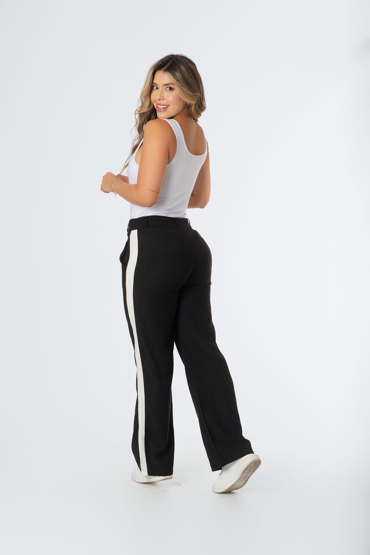 Pantalón Chalis Rayón Dama | Corte Lateral